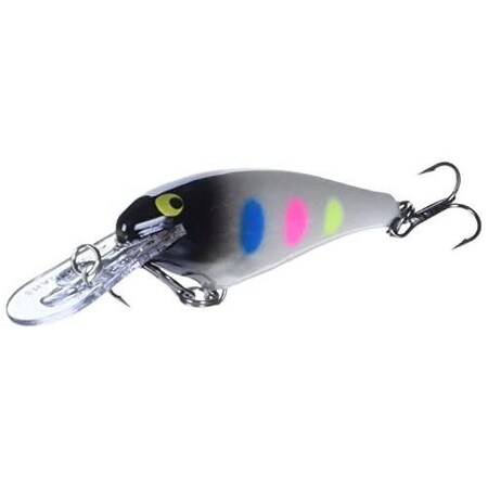 Rapala Shad Rap 04, 1 12 18 Oz, Running Depth 4' To 7', Vmc 8 Treble Hooks, Black Wonderbread SR04BWB